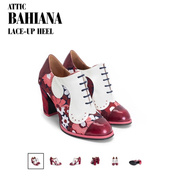 BUNDLED - Fluvog Attic Bahiana Lace-Up Heel in Red Floral - Picture 8 of 10